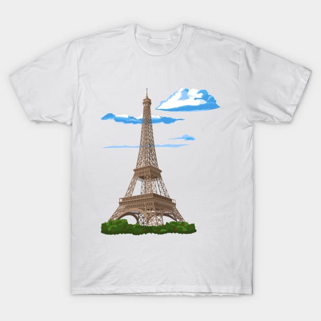 Eiffel Tower Paris France T-Shirt by macdonaldcreativestudios